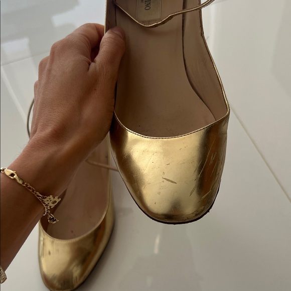 Valentino Gold Heeled Women's Shoes - Picture 5 of 10